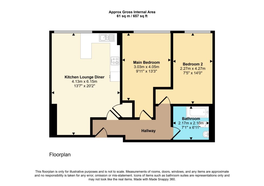 Floor plan for Maple House 11a, High Street